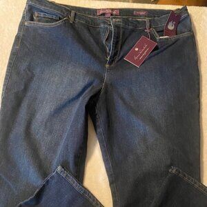 Gloria Vanderbilt Women's 22W Straight Leg Blue Jeans (New)